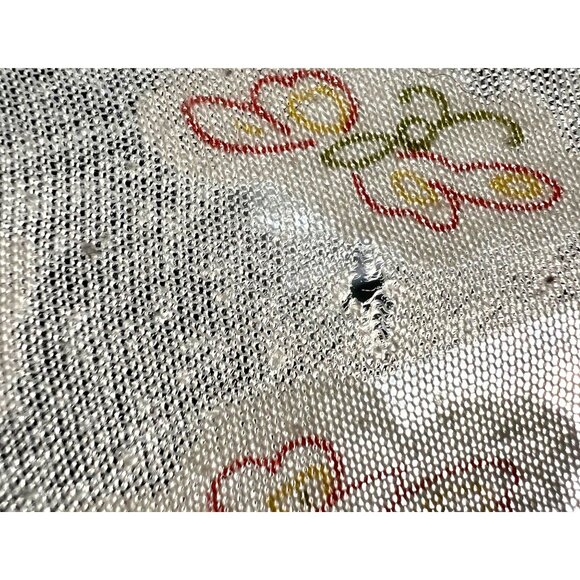 Vintage Y2K No Boundaries Tank Babydoll Top XXL Cream Butterfly Print Padded - Picture 7 of 7